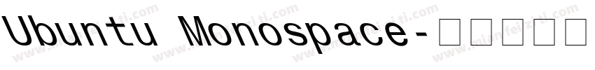 Ubuntu Monospace字体转换
